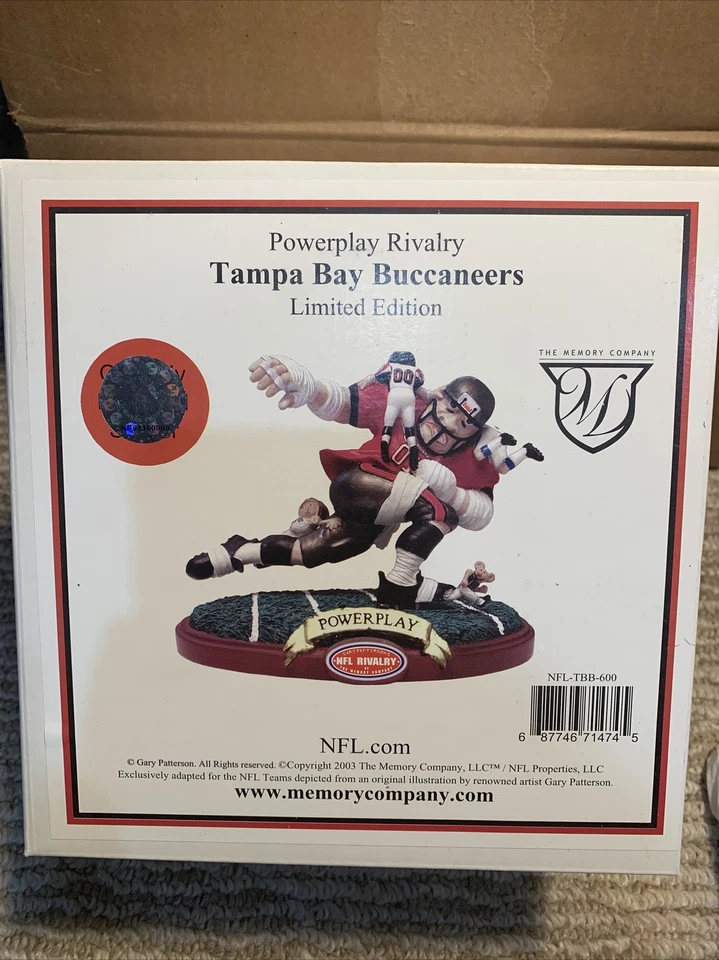 Tampa Bay Buccaneers edição limitada autêntica estátua em miniatura da NFL lacrada na caixa - Imagem 2 de 4