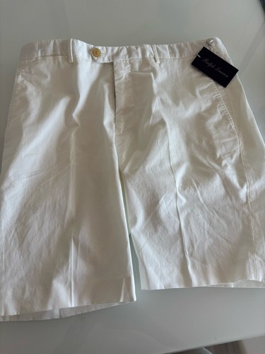 NWT RALPH LAUREN Purple Label White Men’s Shorts 36-Slim