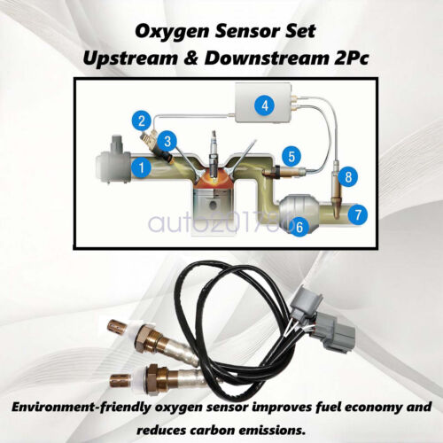 Upstream & Downstream O2 Oxygen Sensor Direct For Acura TL CL Honda Accord Civic - Foto 3 di 13