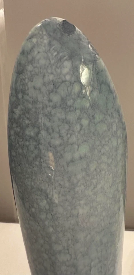 Royal Haeger Speckled Pottery Vase R1752 MCM Atomic Blue Bulbous 16.25"Height - Image 4 of 4
