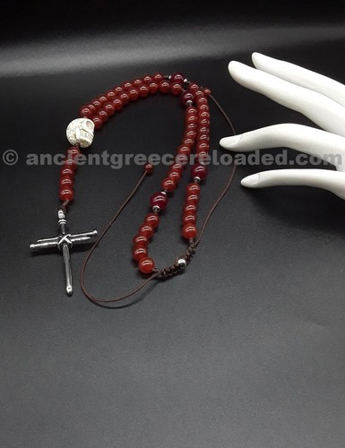 The Nails Cross Totenkopf Rosenkranz, Edelstahl unzerbrechlich Stahlnägel Kreuz - Bild 1 von 4