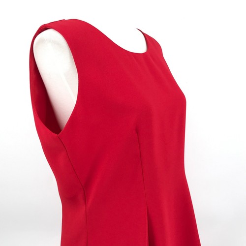 VINTAGE John Roberts Womens Dress 8 Red Sleeveless Sheath Zipper Lined USA - Picture 15 of 20