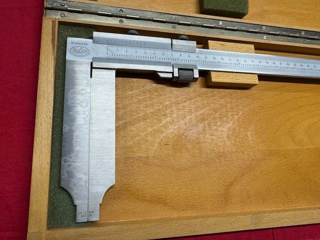 HELIOS VERNIER CALIPER 0-20" Nib Style Jaws w/ Fine Adjustment - VINTAGE - Image 2 of 4