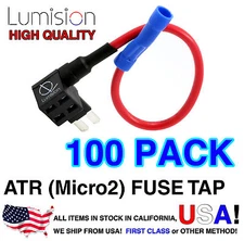 100 Micro2 ATR APT Pack Add-A-Circuit Lumision Fuse Tap Lot Dash Cam Radar DIY