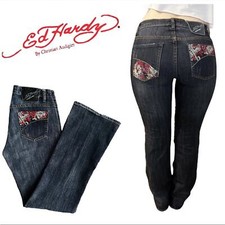 Ed Hardy Vintage Y2K  Beautiful Ghost  Embell...