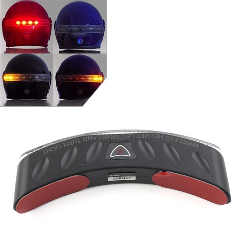 Wireless LED Motorcycle Helmet mount Turn Signal Stop Running Brake light Custom