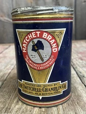 Vintage HATCHET Brand High Grade Coffee The Twitchell-Champlin Portland ME Tin
