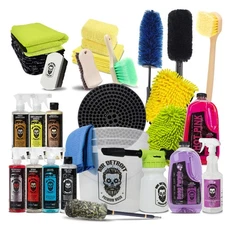 Mr. Detroit - 27pc Ultimate Car Detailing Kit - Brushes, Towels & Chemicals