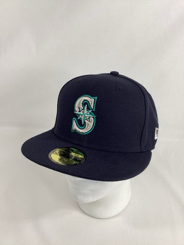 Seattle Mariners Hat Cap Fitted 7-1/8 Blue Official On-Field MLB