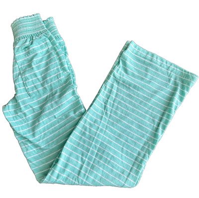 Kids SMALL - MINT color -  Striped Wide Leg Comfy Pants PJs Lounge Pajamas NWT