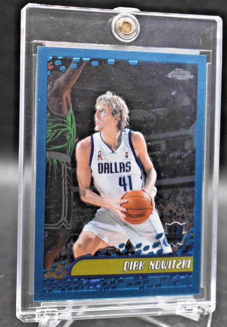 Dirk Nowitzki Topps Blue Chrome Dallas Mavericks Hof!
