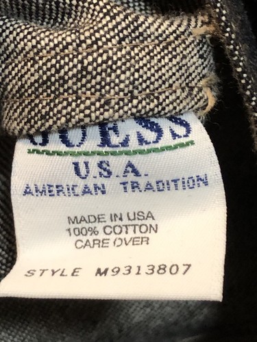 Guess Vintage 1990s Denim Jacket Jean Medium Black Made In USA - Bild 7 von 8