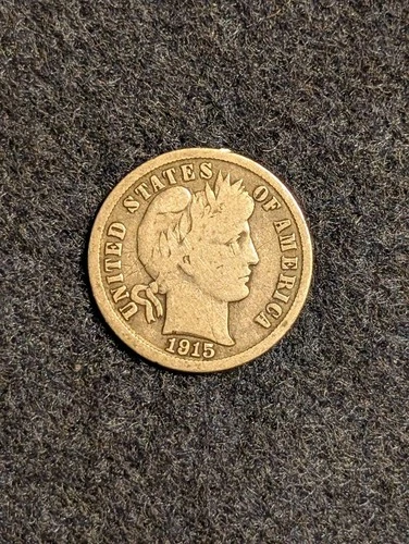 1915 Barber Silver Dime Good