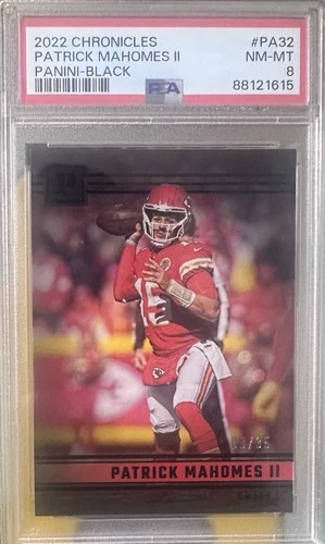 2022 Panini Chronicles Panini Patrick Mahomes II #PA-32 Black /35 PSA 8