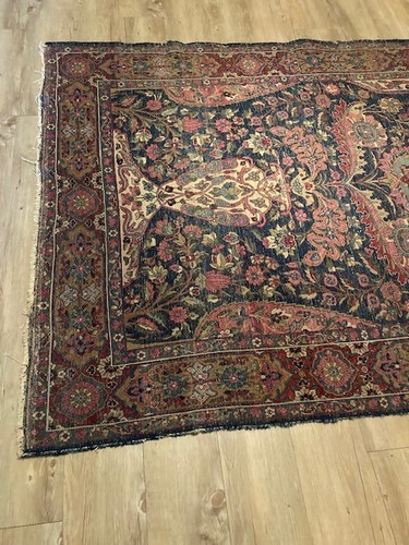 Antique Wool Cotton Circa 1910 Gently Worn Rug Carpet 4'10 X 7'5" - Picture 16 of 18