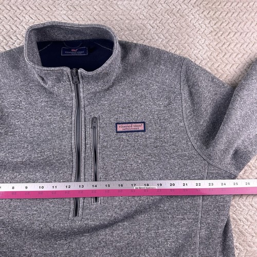 NWOT Vineyard Vines Pullover Mountain Sweater Fleece 1/4 Zip Gray Size XL - Picture 7 of 14
