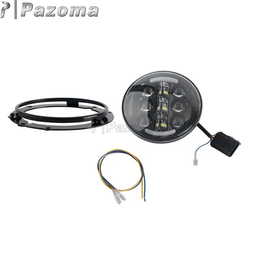 5.75" LED Headlight w/ Bracket Mount For Harley Softail Low Rider ST FXLRST 117 - Picture 2 of 9