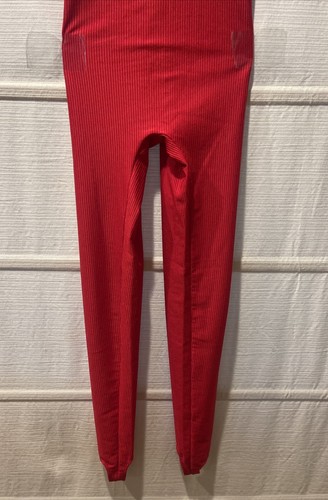 Body Unitard vintage Marika rosso a costine in spandex con staffa ~ S/M ~ come nuovo in ottime condizioni - Foto 4 di 7
