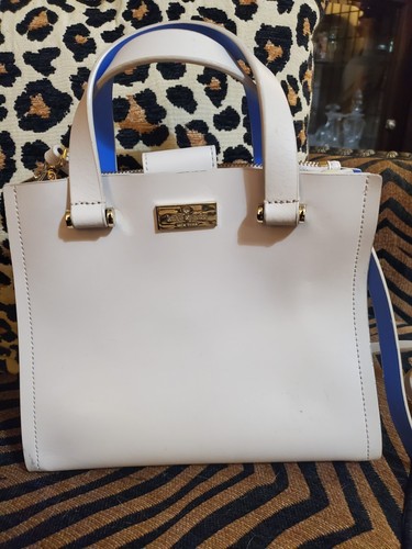 Kate Spade Leder Tasche weiß blau klein