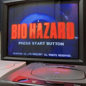 Sega Saturn Resident Evil Biohazard Obi With Postcard