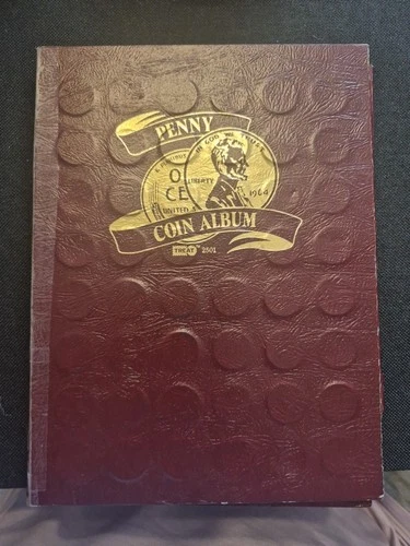 Nearly Complete Lincoln Penny Album 1909-78. Many High Value Coins!