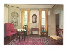 Tate House, The Parlor, Portland, Maine Vintage Postcard Unposted