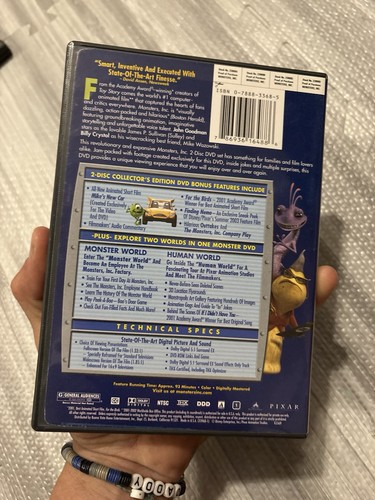 Monsters, Inc. (DVD, 2002, 2-Disc Set, Collectors Edition) Complete - Picture 2 of 7