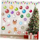  Removable Christmas Wall Stickers - Candy Balls Ornaments Sticker for Wall, 