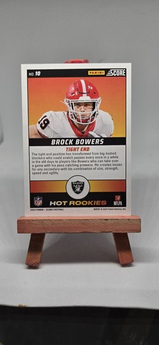 2024 Score Football Hot Rookies Blue /100 Brock Bowers - Picture 2 of 2