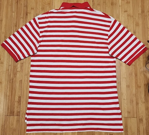 Polo Ralph Lauren Polo Shirt Mens Size XLT XL Tall Red White Striped Casual Pony - Picture 6 of 6
