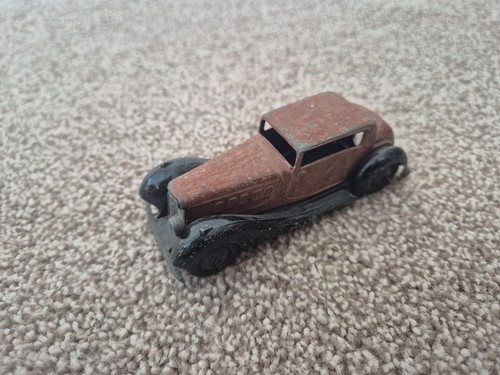VINTAGE 1940'S DINKY TOYS 36C HUMBER VOGUE VOITURE MARRON BEAU MODÈLE ORIGINAL
