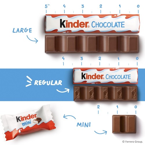 Kinder Chocolate, 18 Four Count Packs, Milk Chocolate Bar with Creamy Milky F... - Foto 8 di 8