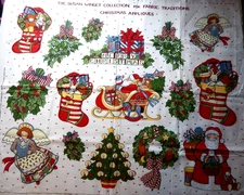 Fabric Traditions #2024 Susan Winget CHRISTMAS APPLIQUES Panel ©1993