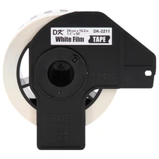 Genuine DK-2211 Continuous Length Black on White Film Tape for QL Label Print...