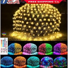Color Changing LED Net Lights Remote Control Waterproof Indoor Outdoor 9 Modes