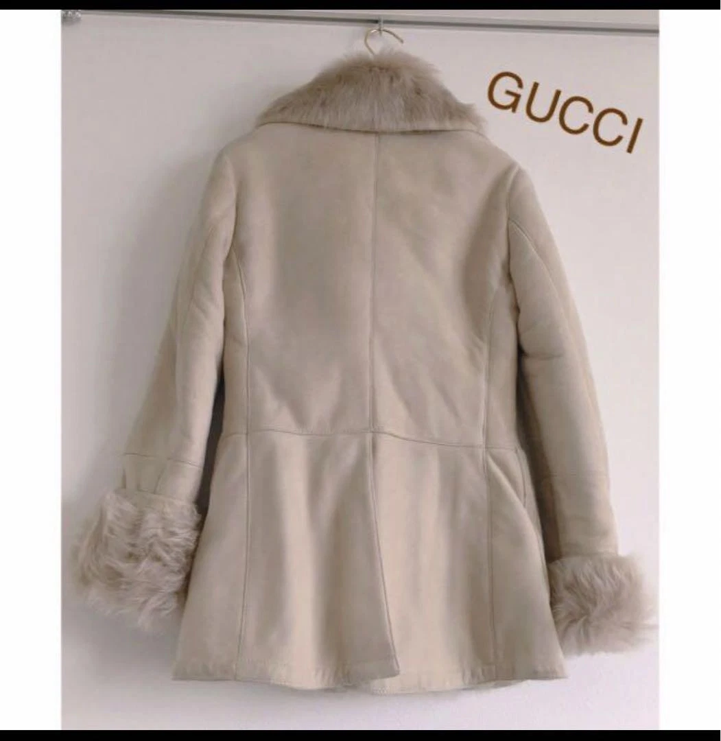 Cappotto Gucci Mouton vera pelle borsone shima bambù