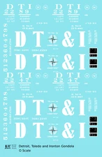 K4 O Scale Decals Detroit, Toledo and Ironton Gondola White DT&I