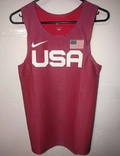 Nike Men 2023 USA International Team Pro Elite Track Singlet AO8669-602 Size S