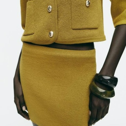 ZARA Plain Knit Mini Skirt SIZE S 2756/011/511 - Picture 4 of 6