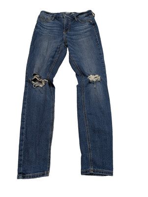 Mädchen Jeans OLD NAVY Größe 12/13 Jahre (Regular) Skinny Fit Super Stretch Loch