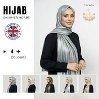 Womens Shimmer Viscose Hijab Scarf Long Head Wrap Shiny Long Muslim Ladies Shawl