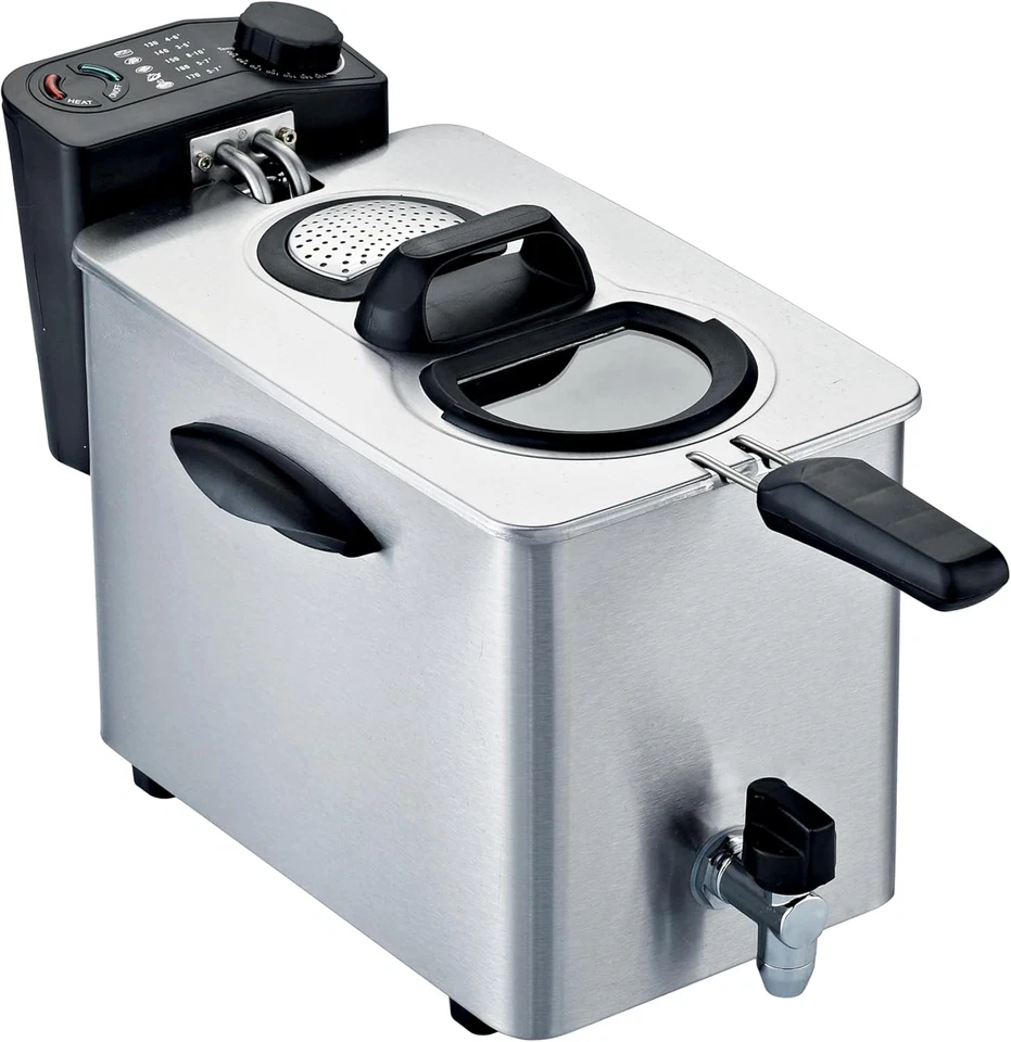 Fry Type4 Friggitrice Elettrica Con Rubinetto per Lo Scarico Olio, 4 Litri, 2500 - Immagine 4 di 4
