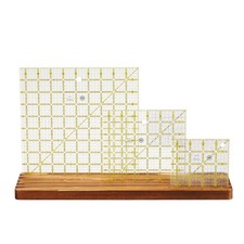 5-Slot Wooden Quilting Ruler Stand and Template Organizer, Sewing Accessories...