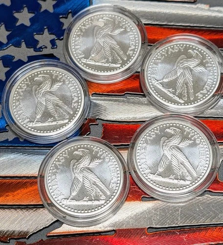 NEW Lot of (5) 2024 St. Helena Shekel of Tyre 1 oz Silver BU 1£ Pound 5 oz Total