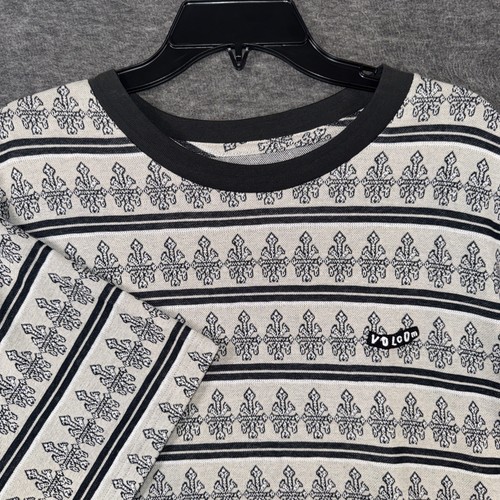 Volcom Mens Bone Stamp Crew Short Sleeve Surf T Shirt Jacquard Stone Sz XL NEW - 第 1/8 張圖片