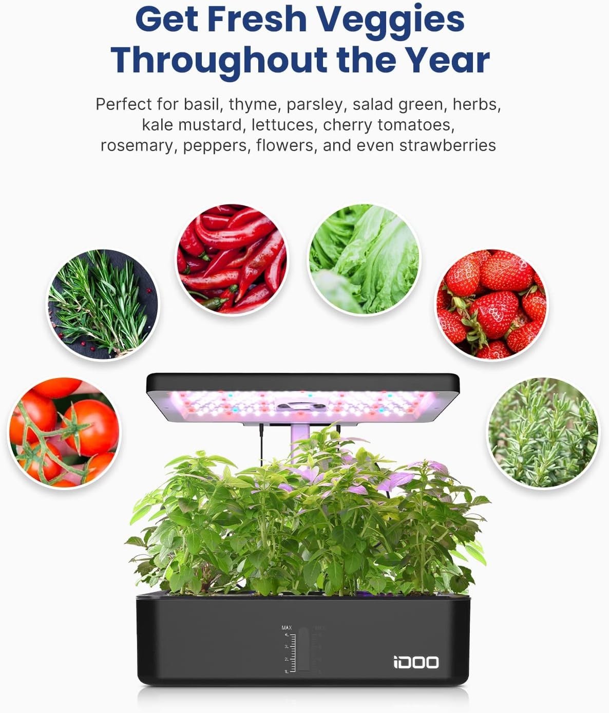 Automatic Hydroponics Kit with Grow Light