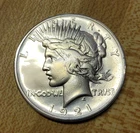 1921 P PEACE SILVER DOLLAR HI GRADE GENUINE U.S. MINT RARE KEY COIN