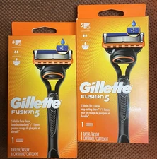 Set of 2 New Gillette Fusion 5 Men's Razors