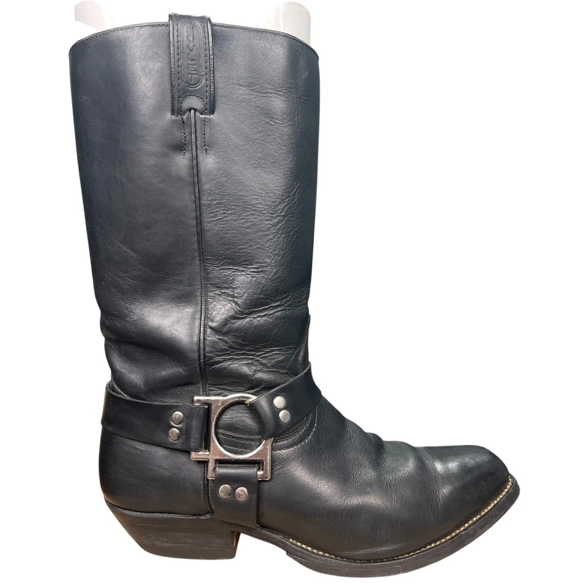 Boulet Western Cowboy Shoulder Roper Brown Black Leather Boots Men\'s Size 8.5 W Boulet Western Cowboy Shoulder Roper Brown Black Leather  main image 2