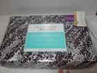 NEW Traditions by Waverly RAIN - PLUM Full Sheet Set 4pc NIP Plum and Grey